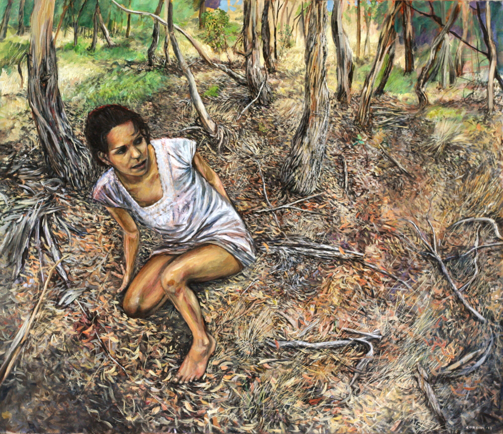 Marco Corsini, The unforeseen, 2013, oil on linen, 60 cm. x 70 cm.